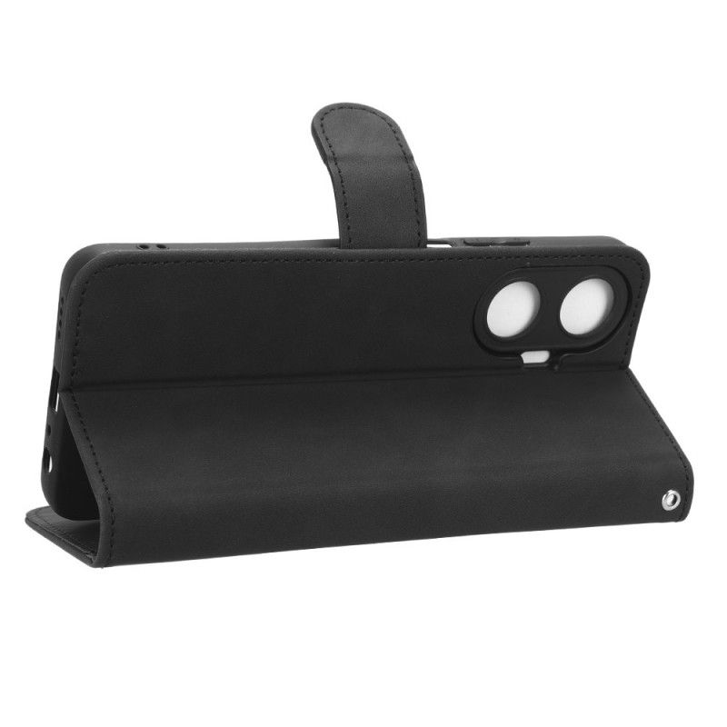 Leren Hoesje Realme C55 Suède Stijl Met Bandje Bescherming Hoesje