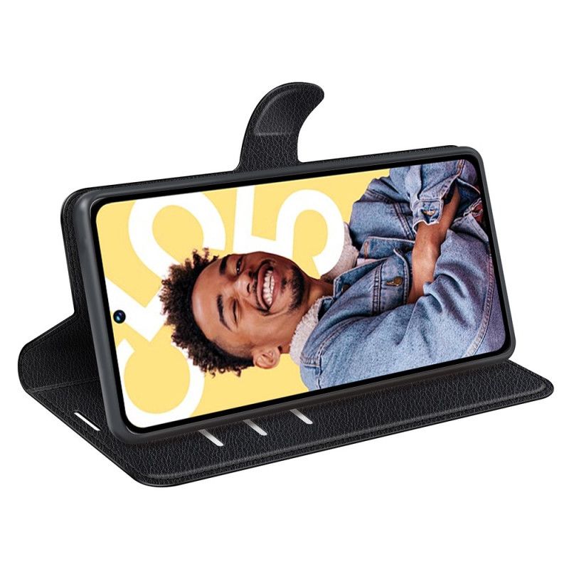 Leren Hoesje Voor Realme C55 Klassiek Lychee Kunstleer