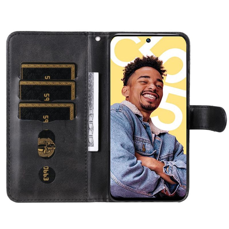 Leren Hoesje Voor Realme C55 Muntvakje Aan De Voorkant