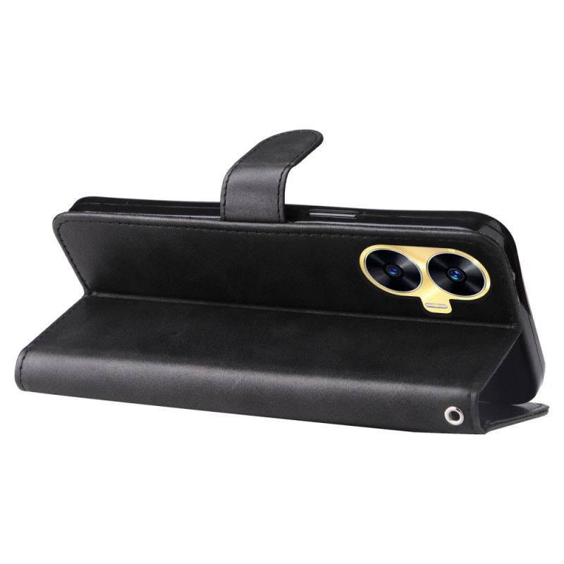 Leren Hoesje Voor Realme C55 Muntvakje Aan De Voorkant