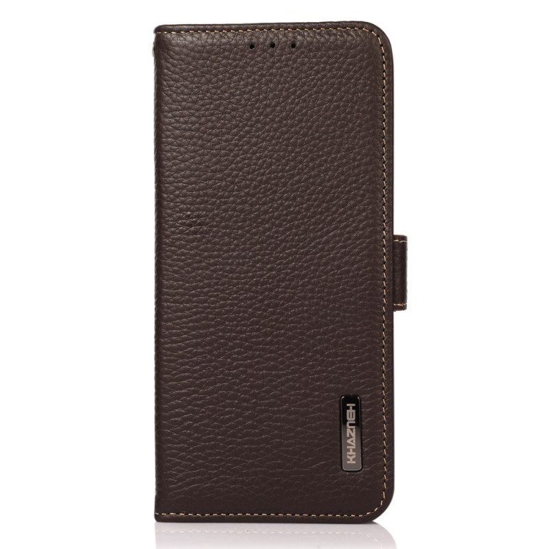 Folio-hoesje voor Sony Xperia 10 IV Lychee Leer Khazneh Rfid