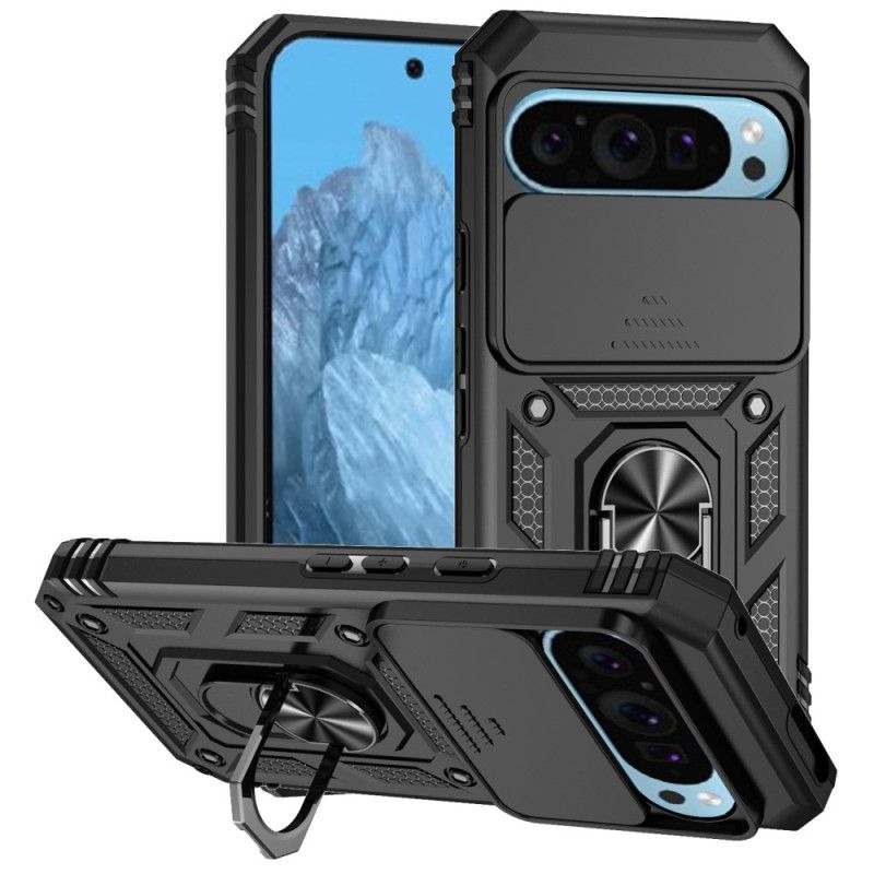 Hoesje Google Pixel 9 Pro Draaibare Steun En Camerabeschermer Bescherming Hoesje