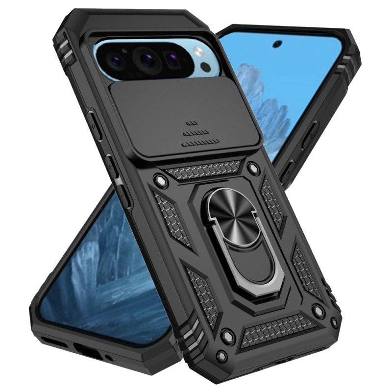 Hoesje Google Pixel 9 Pro Draaibare Steun En Camerabeschermer Bescherming Hoesje