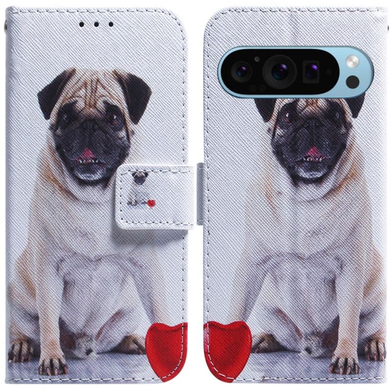 Leren Hoesje Voor Google Pixel 9 Pro Mopshond