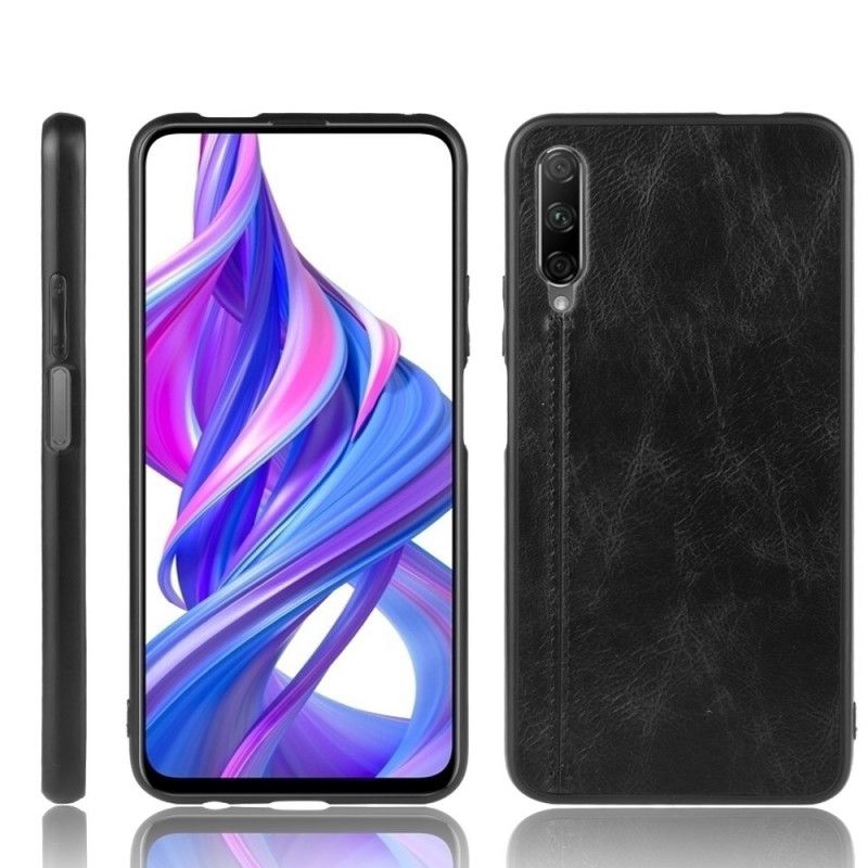 Case Hoesje Honor 9X Pro Rood Zwart Telefoonhoesje Stiksels In Leerstijl