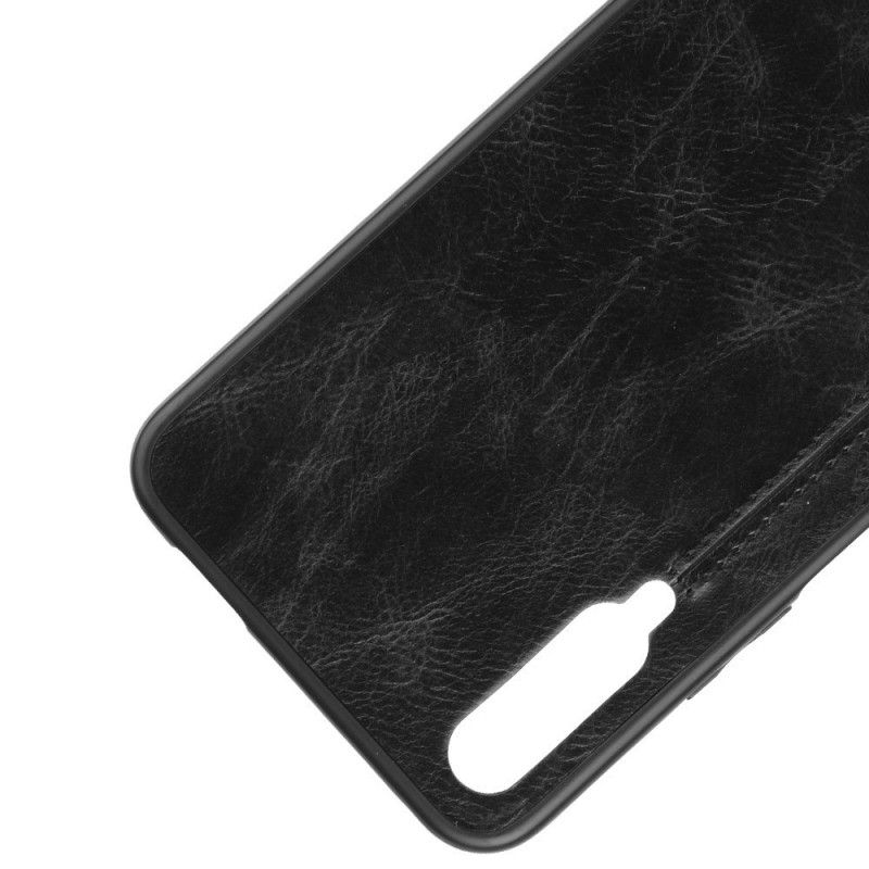 Case Hoesje Honor 9X Pro Rood Zwart Telefoonhoesje Stiksels In Leerstijl
