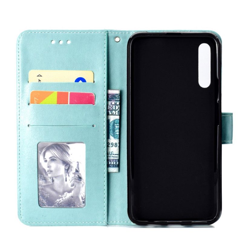 Cover Folio-hoesje Honor 9X Pro Rood Grijs Telefoonhoesje Zon Mandala