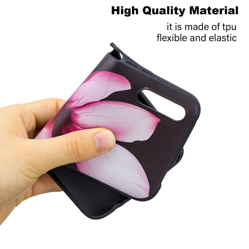 Cover Hoesje Honor 9X Pro Telefoonhoesje Roze Bloem In Reliëf