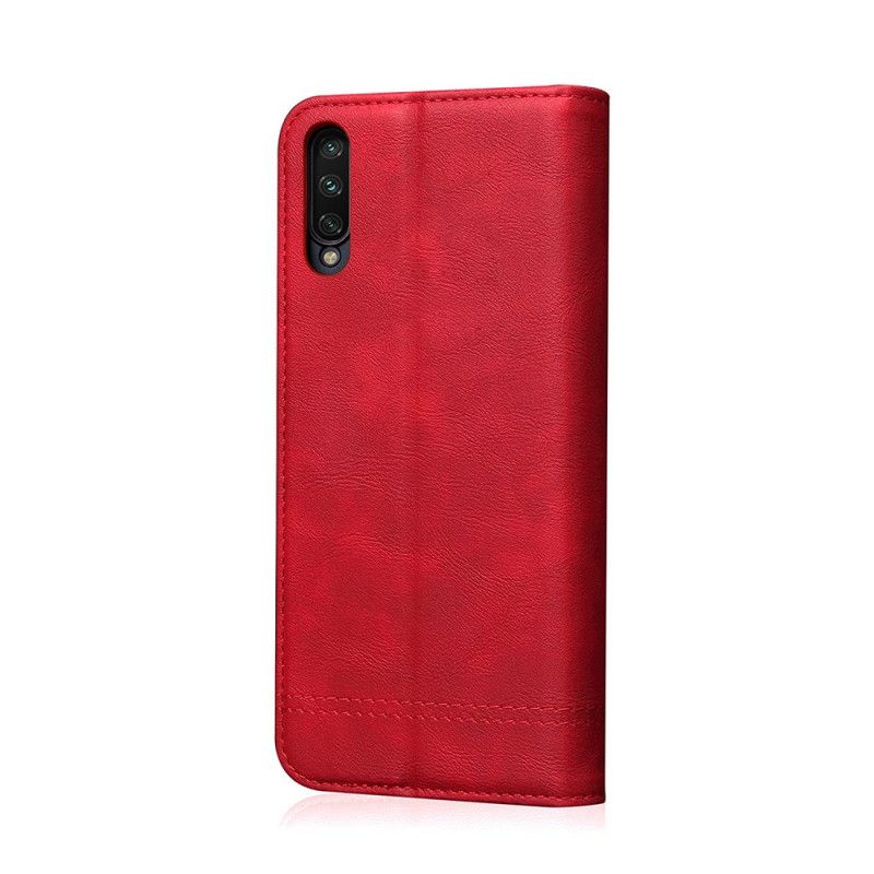 Folio-hoesje Honor 9X Pro Rood Zwart Gestikt Leereffect