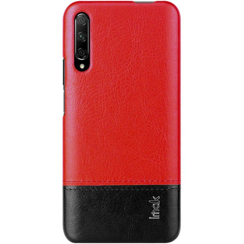 Hoesje Honor 9X Pro Rood Zwart Imak Ruiyi Serie Leereffect