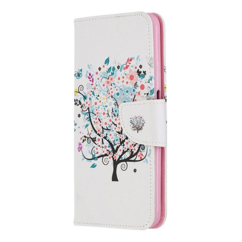 Leren Hoesje Honor 9X Pro Bloemrijke Boom