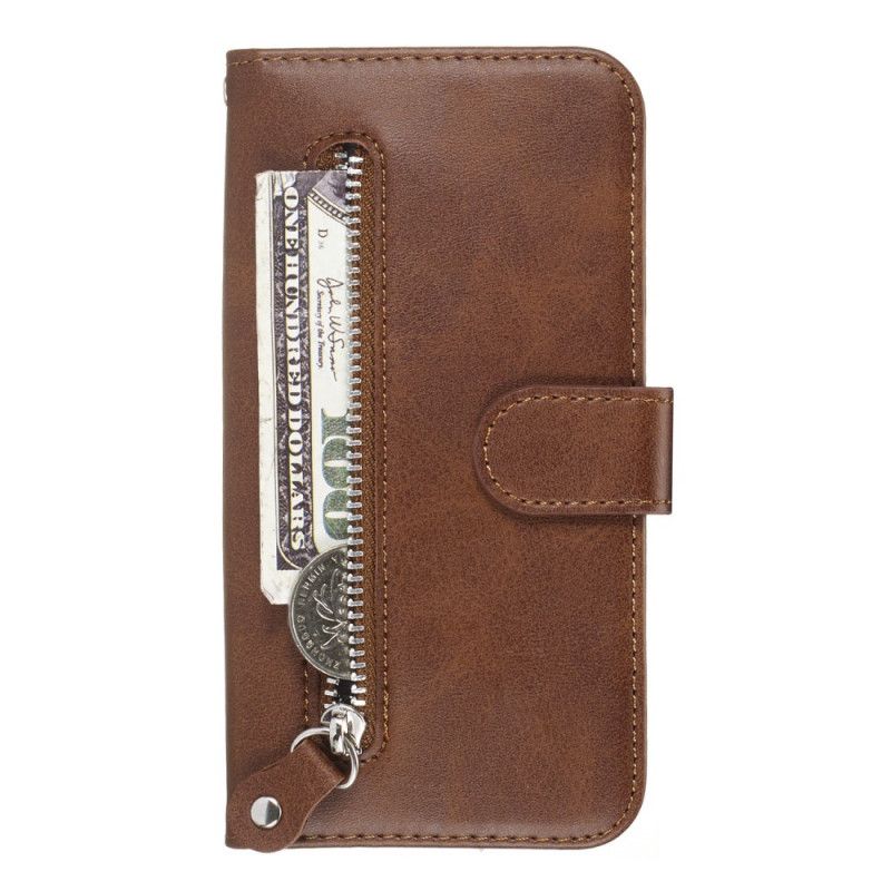 Leren Hoesje Honor 9X Pro Bruin Zwart Telefoonhoesje Vintage Portemonnee