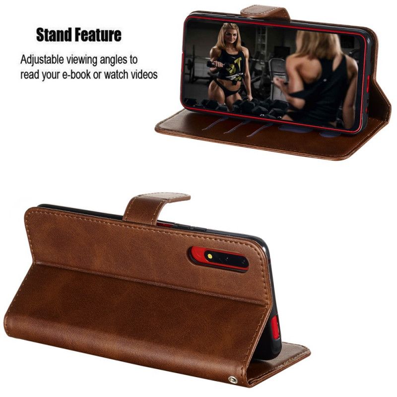 Leren Hoesje Honor 9X Pro Bruin Zwart Telefoonhoesje Vintage Portemonnee