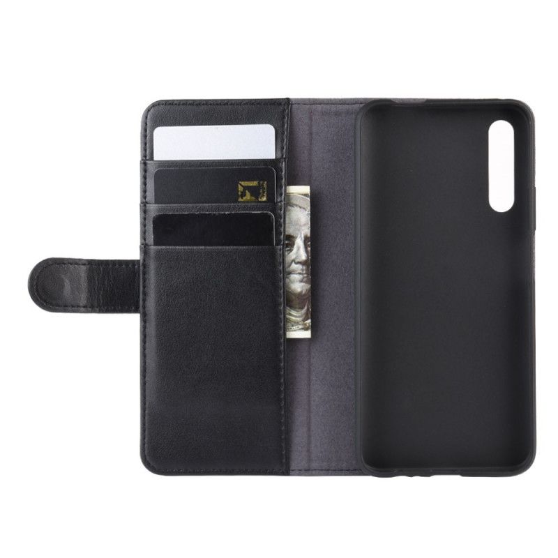 Leren Hoesje voor Honor 9X Pro Koffie Zwart Echt Leer