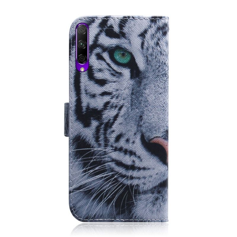 Leren Hoesje voor Honor 9X Pro Witte Tijger