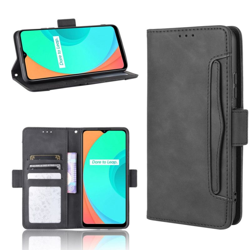 Bescherming Hoesje Realme C11 Rood Zwart Eersteklas Multikaart