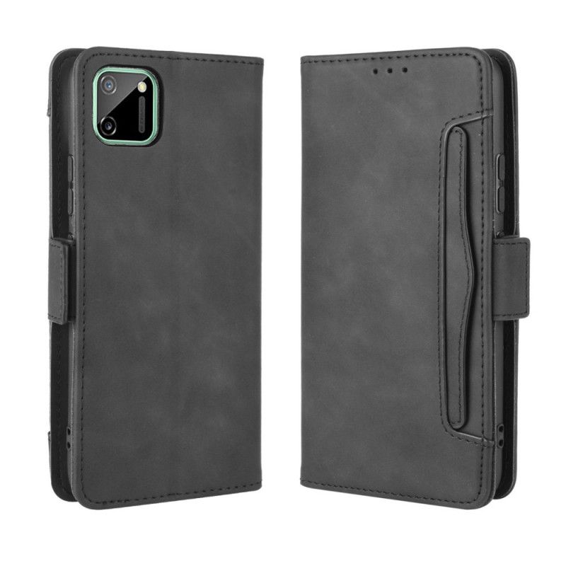 Bescherming Hoesje Realme C11 Rood Zwart Eersteklas Multikaart