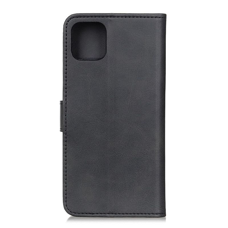 Cover Folio-hoesje Realme C11 Rood Zwart Telefoonhoesje Retro Mat Leereffect