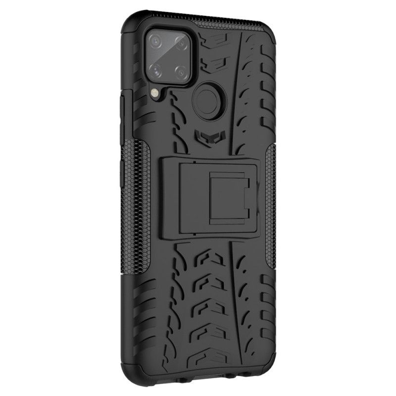 Cover Hoesje Realme C11 Wit Zwart Telefoonhoesje Ultrabestendig