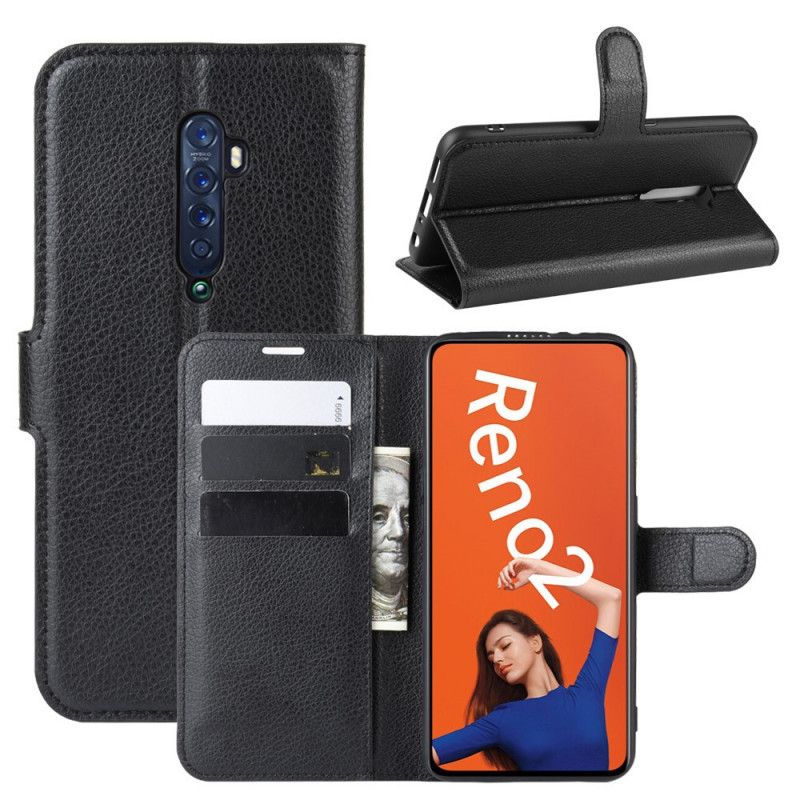 Bescherming Hoesje Oppo Reno 2 Rood Zwart Klassiek