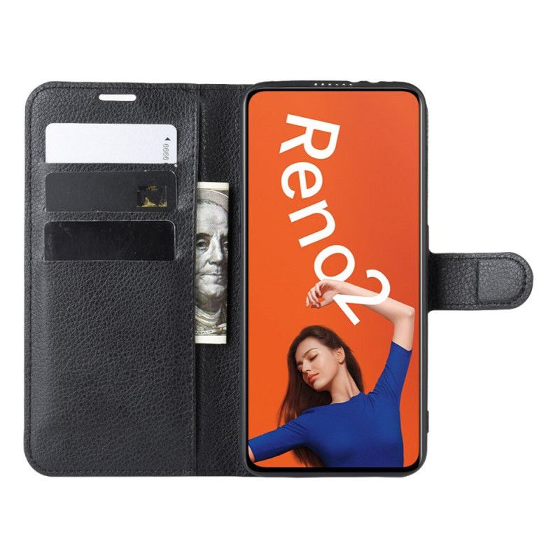 Bescherming Hoesje Oppo Reno 2 Rood Zwart Klassiek