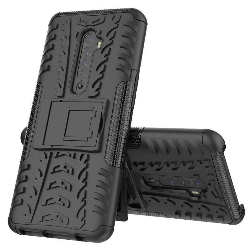 Cover Hoesje Oppo Reno 2 Wit Zwart Telefoonhoesje Ultrabestendig