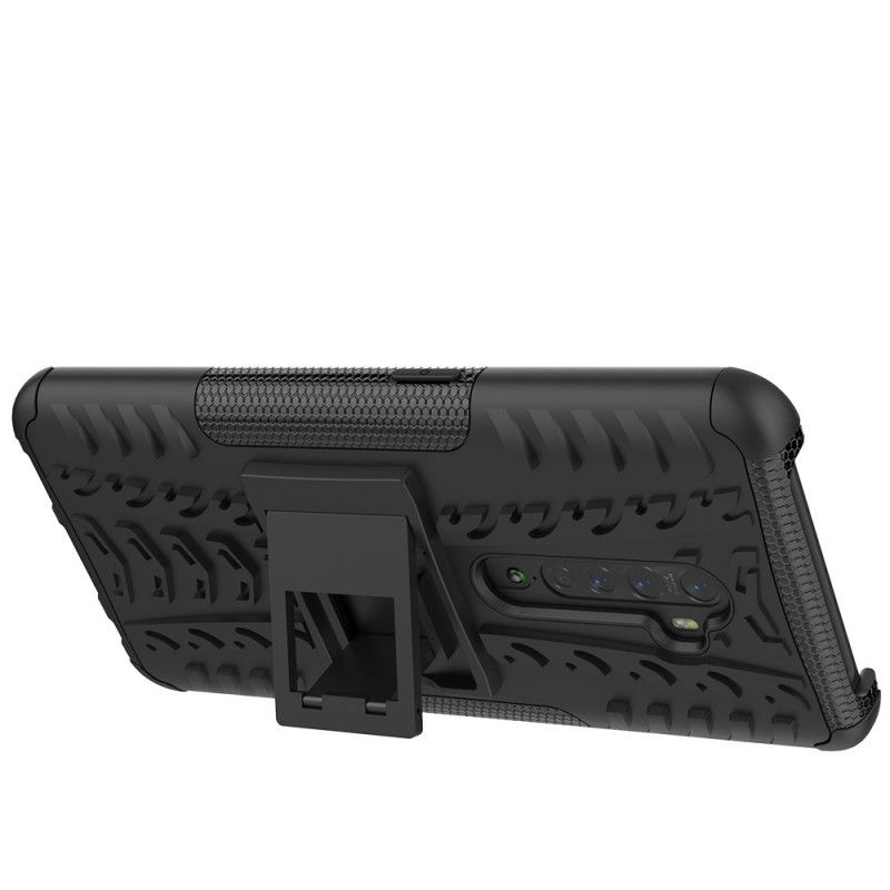 Cover Hoesje Oppo Reno 2 Wit Zwart Telefoonhoesje Ultrabestendig