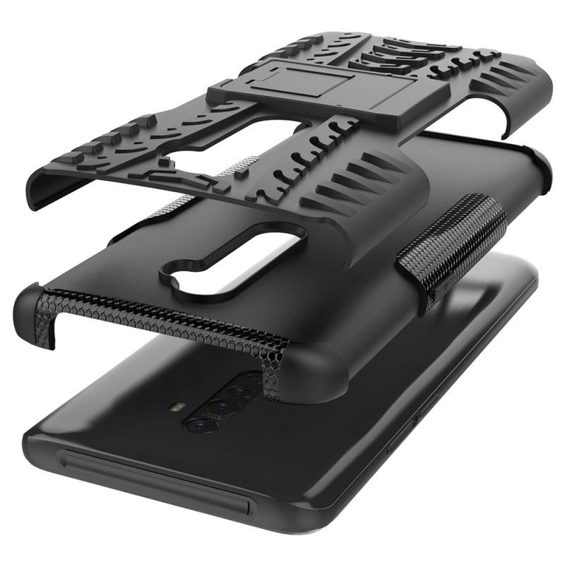 Cover Hoesje Oppo Reno 2 Wit Zwart Telefoonhoesje Ultrabestendig