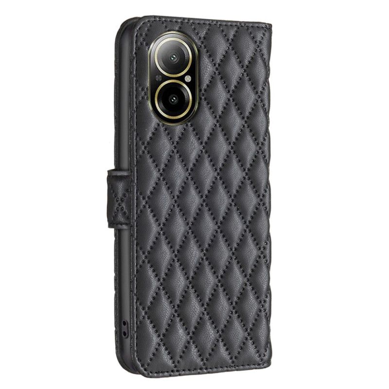 Flip Case Leren Realme C67 Gewatteerd