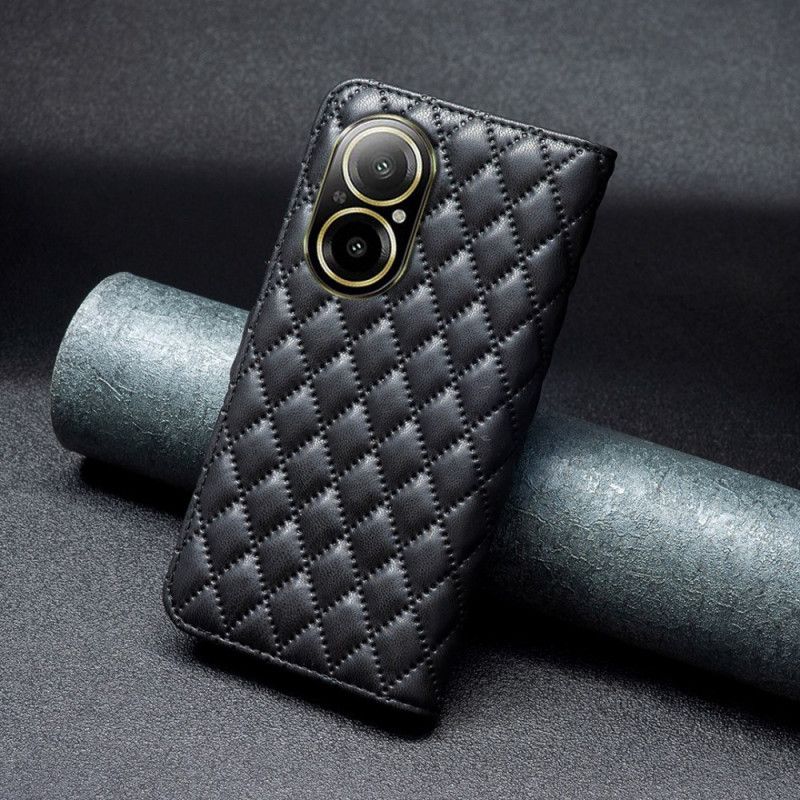 Flip Case Leren Realme C67 Gewatteerd