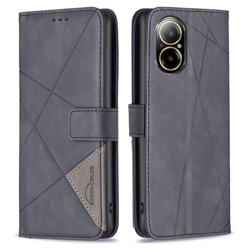 Leren Hoesje Realme C67 Geometrisch Patroon Binfen Color Bescherming Hoesje