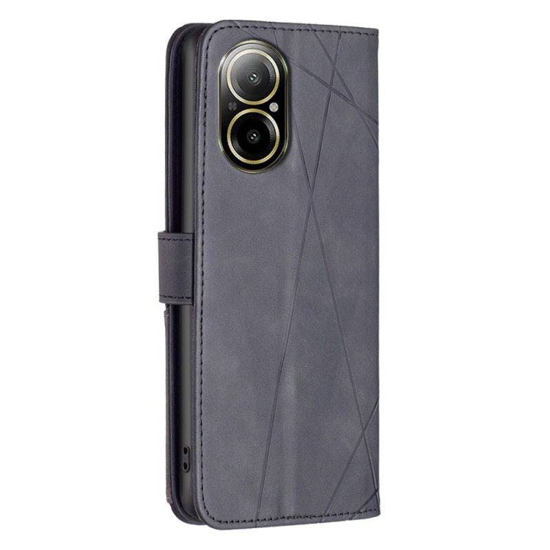 Leren Hoesje Realme C67 Geometrisch Patroon Binfen Color Bescherming Hoesje