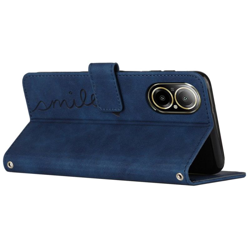 Leren Hoesje Realme C67 Smile Suède-effect