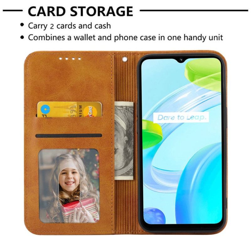 Folio-hoesje Realme C53 Bandje Met Diamantpatroon