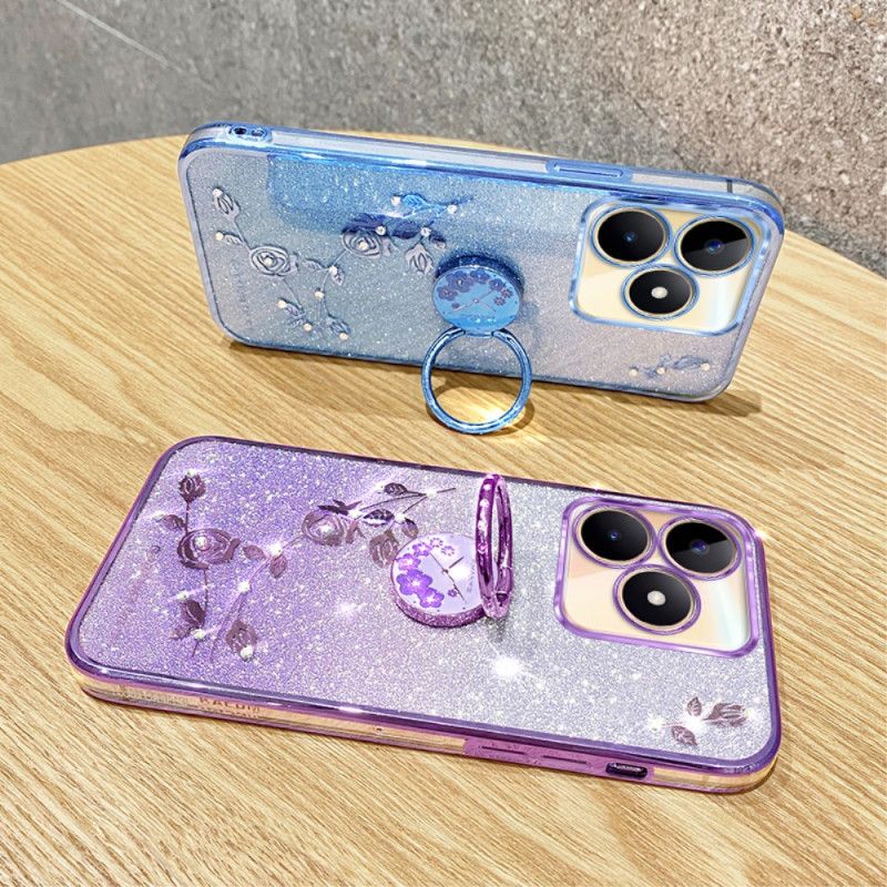 Hoesje Realme C53 Houder Met Glitter En Strasssteentjes