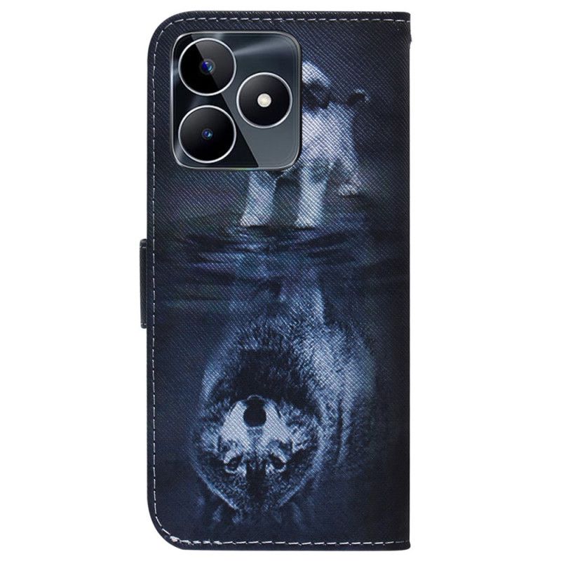 Leren Hoesje Realme C53 Puppy Droom