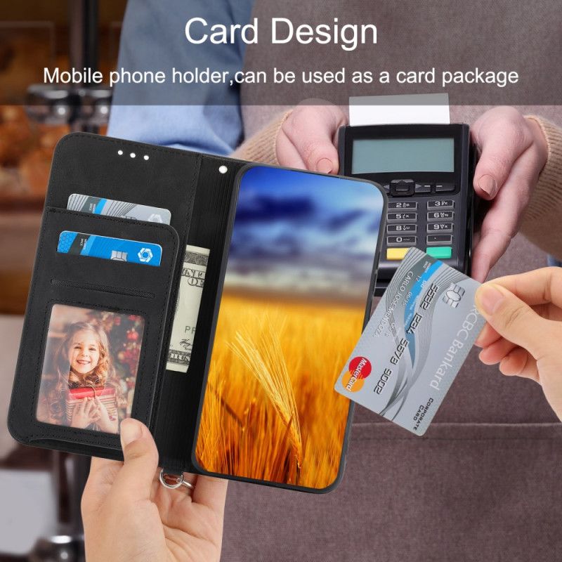 Leren Hoesje Voor Realme C53 Bloemenprint Met Bandje En Schouderbandje