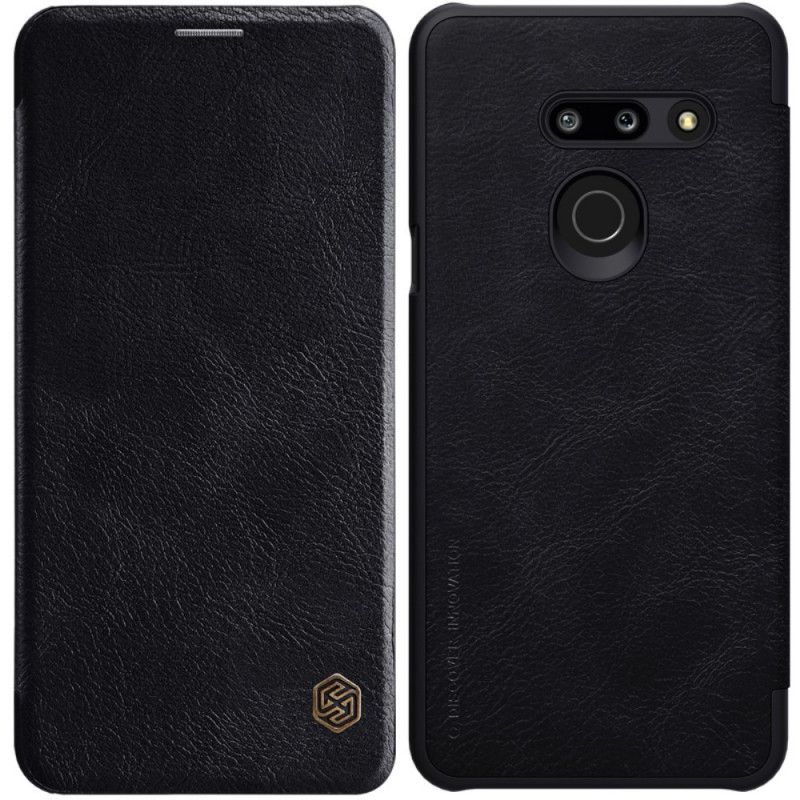 Folio-hoesje ThinQ LG G8 ThinQ Rood Zwart Telefoonhoesje Nillkin Qin-Reeks