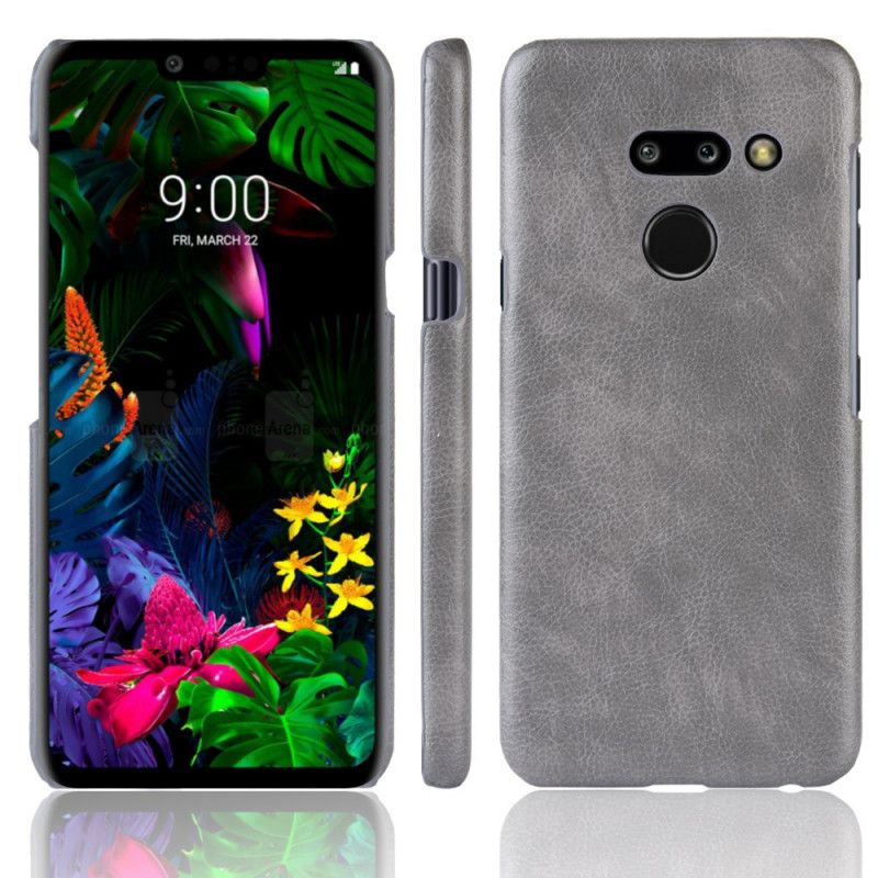 Hoesje ThinQ LG G8 ThinQ Rood Zwart Lychee Leereffect