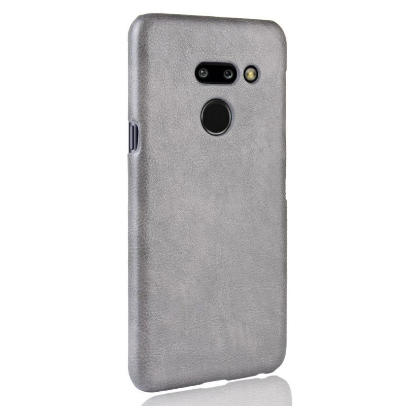 Hoesje ThinQ LG G8 ThinQ Rood Zwart Lychee Leereffect