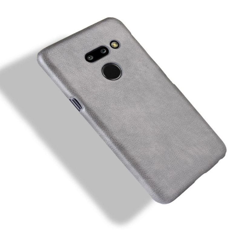 Hoesje ThinQ LG G8 ThinQ Rood Zwart Lychee Leereffect
