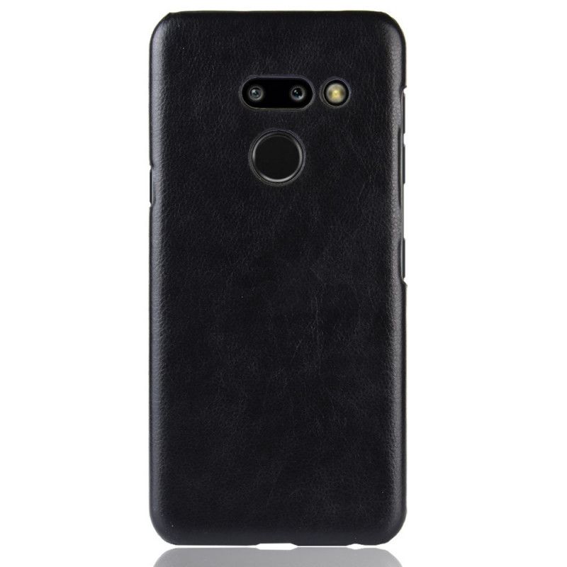 Hoesje ThinQ LG G8 ThinQ Rood Zwart Lychee Leereffect