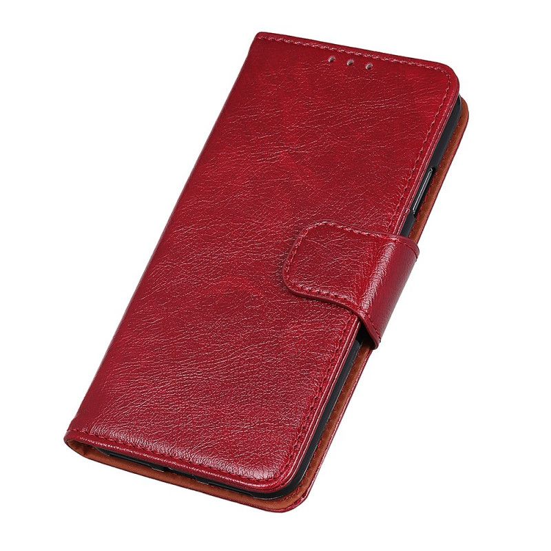 Leren Hoesje voor ThinQ LG G8 ThinQ Rood Zwart Split Nappaleer