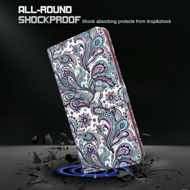 Flip Case Leren Xiaomi Redmi 9t Bloemenpatronen