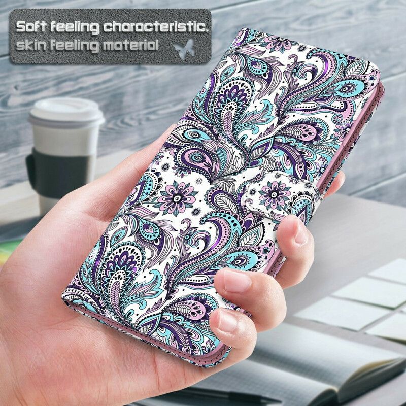 Flip Case Leren Xiaomi Redmi 9t Bloemenpatronen