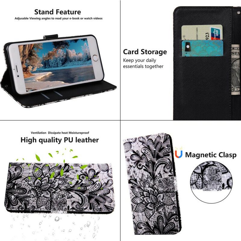 Flip Case Leren Xiaomi Redmi 9t Volledig Kant