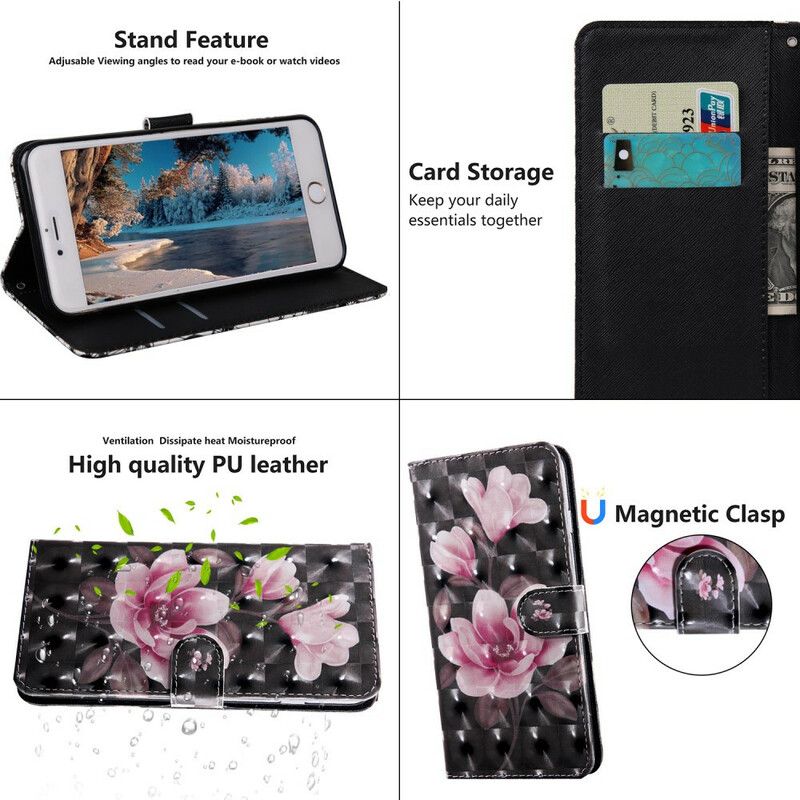 Folio-hoesje Xiaomi Redmi 9t Telefoonhoesje Bloesem Bloemen