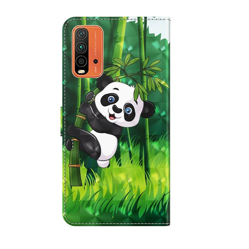 Leren Hoesje Voor Xiaomi Redmi 9t Panda En Bamboe