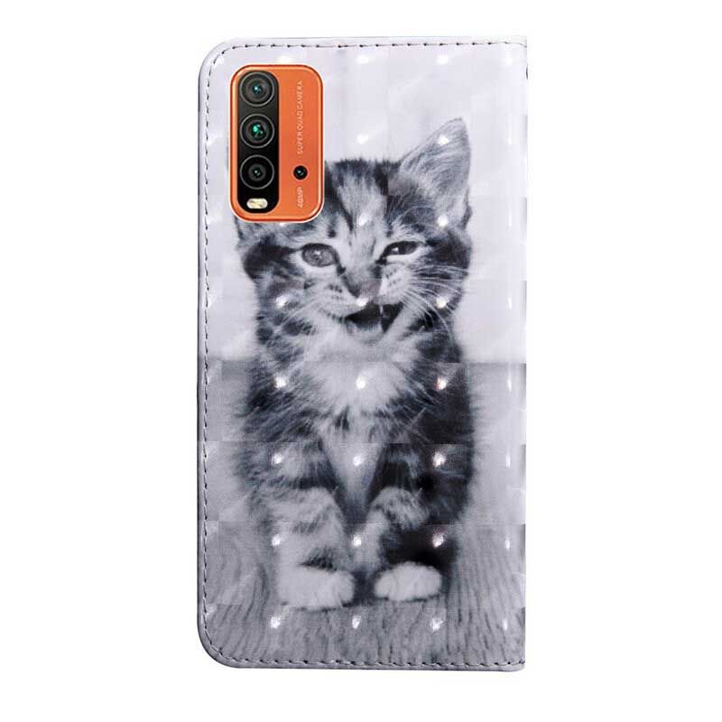 Leren Hoesje Xiaomi Redmi 9t Ignace Le Chaton Bescherming Hoesje