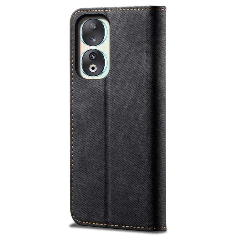 Bescherming Hoesje voor Honor 90 Pro Folio-hoesje Jeansstof